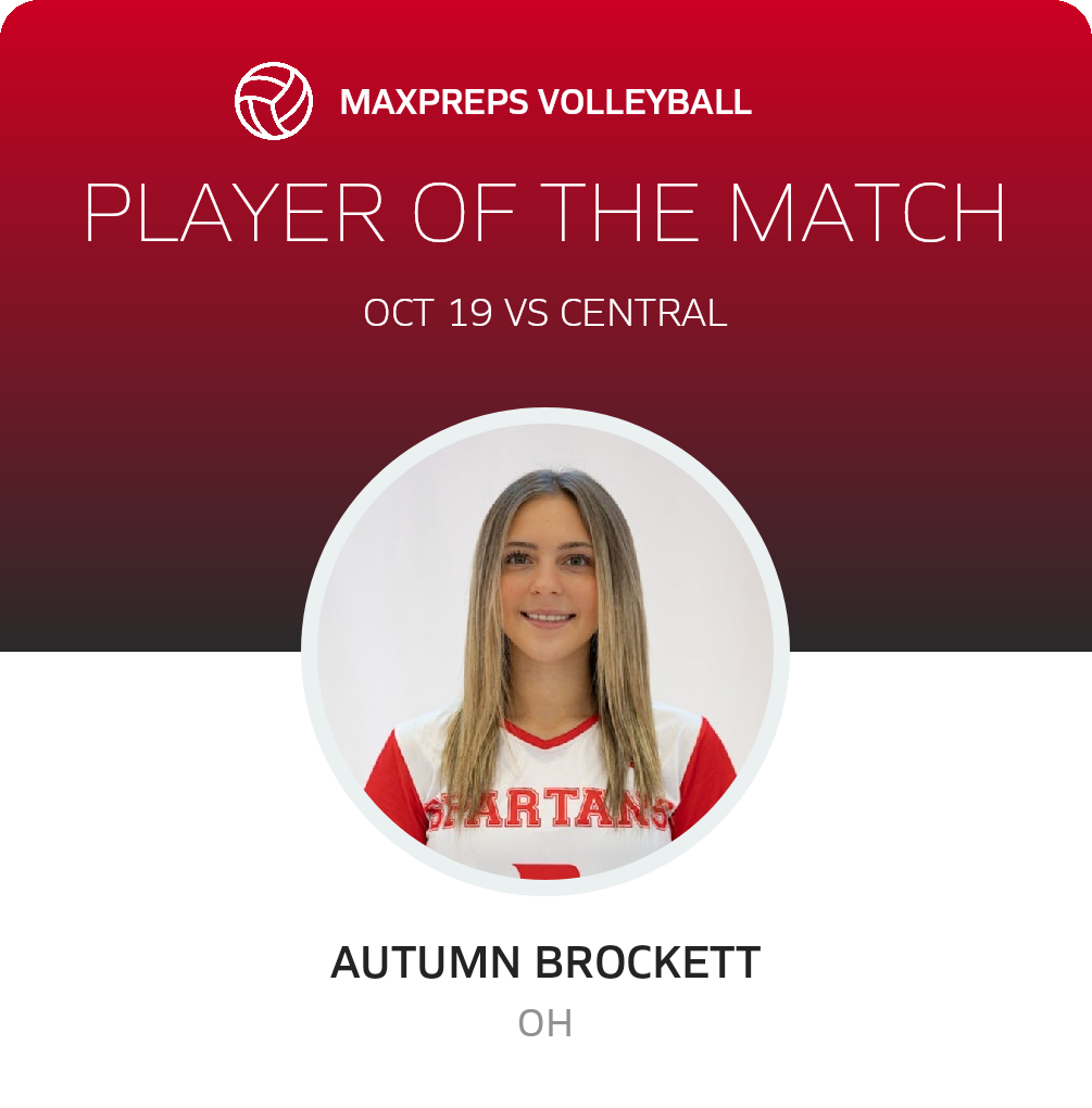 #8 Autumn Brockett Player of the Game badge