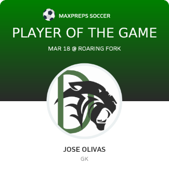 Jose Olivas Player of the Game badge