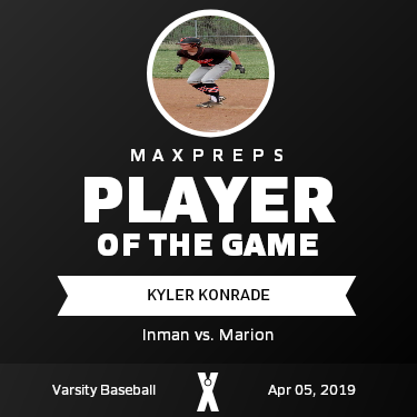 #6 Kyler Konrade Player of the Game badge