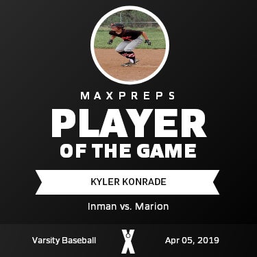 #6 Kyler Konrade Player of the Game badge