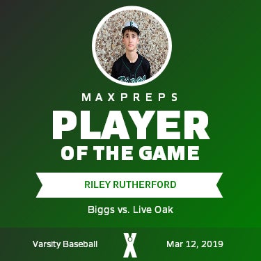 #2 Riley Rutherford Player of the Game badge