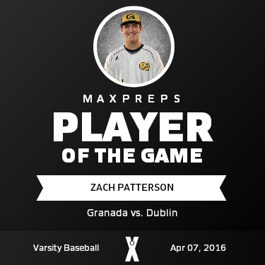 #24 Zach Patterson Player of the Game badge