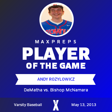 #36 Andy Rozylowicz Player of the Game badge