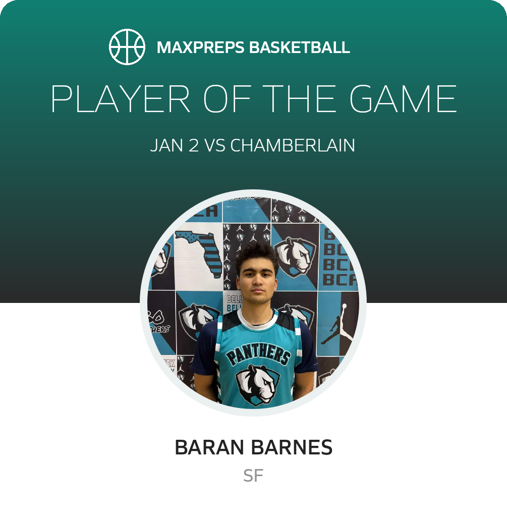 #15 Baran Barnes Player of the Game badge