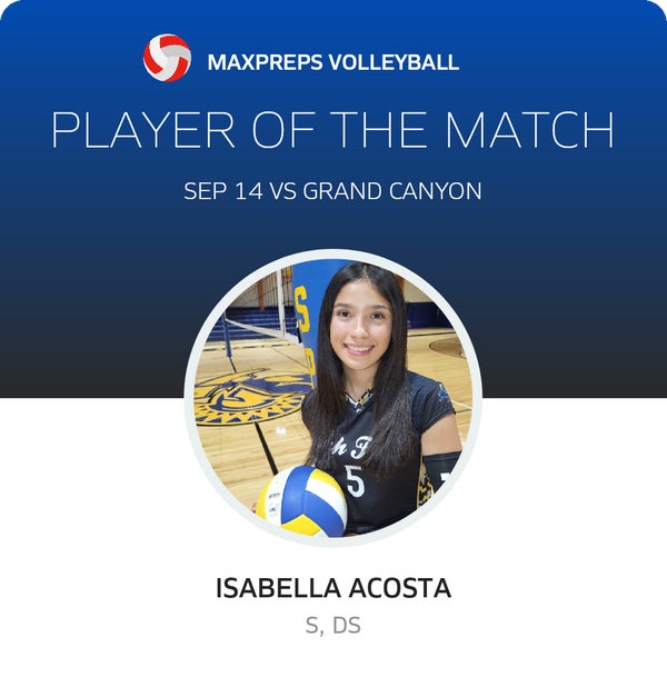 #5 Isabella Acosta Player of the Game badge