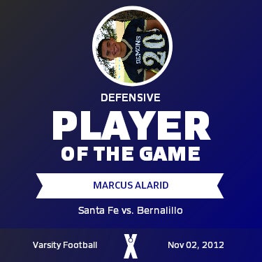 #20 Marcus Alarid Player of the Game badge