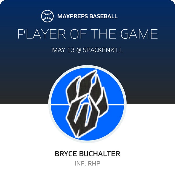 #9 Bryce Buchalter Player of the Game badge