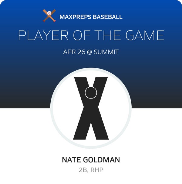 #2 Nate Goldman Player of the Game badge