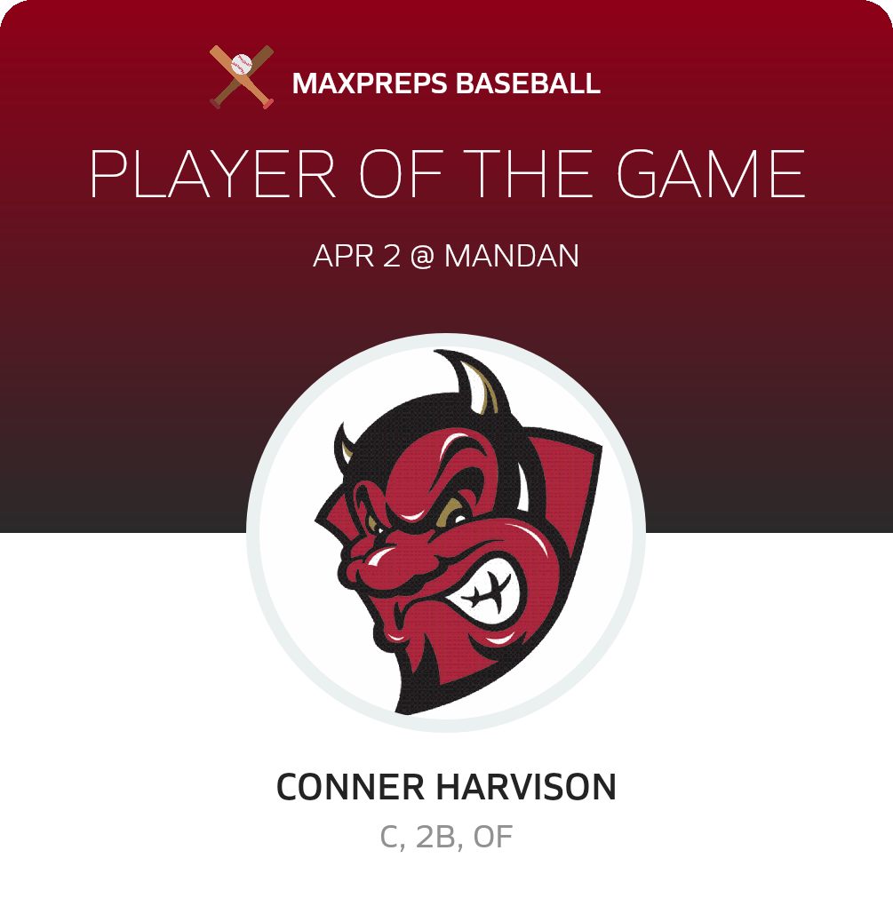 #11 Conner Harvison Player of the Game badge