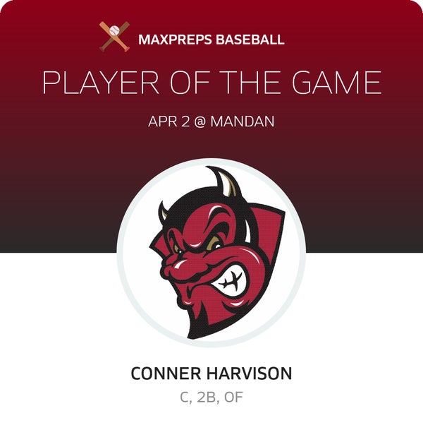 #11 Conner Harvison Player of the Game badge