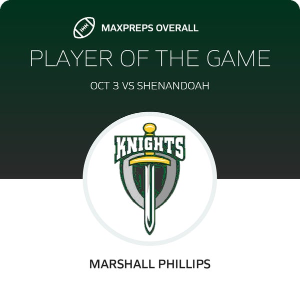#1 Marshall Phillips Player of the Game badge