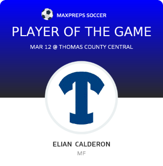 #2 Elian  Calderon Player of the Game badge