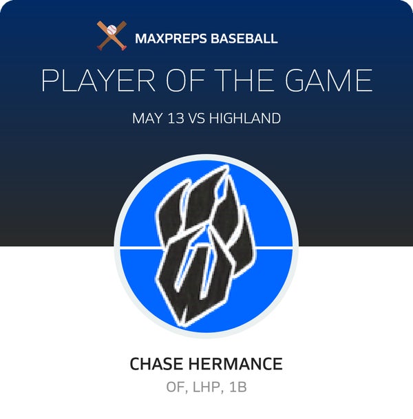 #22 Chase Hermance Player of the Game badge