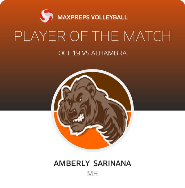 #11 Amberly Sarinana Player of the Game badge