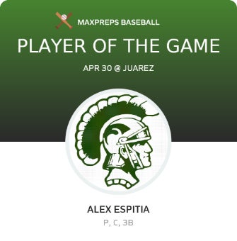 #12 Alex Espitia Player of the Game badge