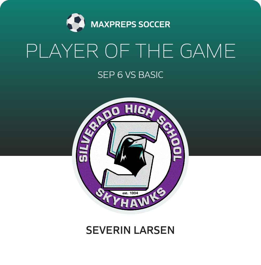 #8 Severin Larsen Player of the Game badge