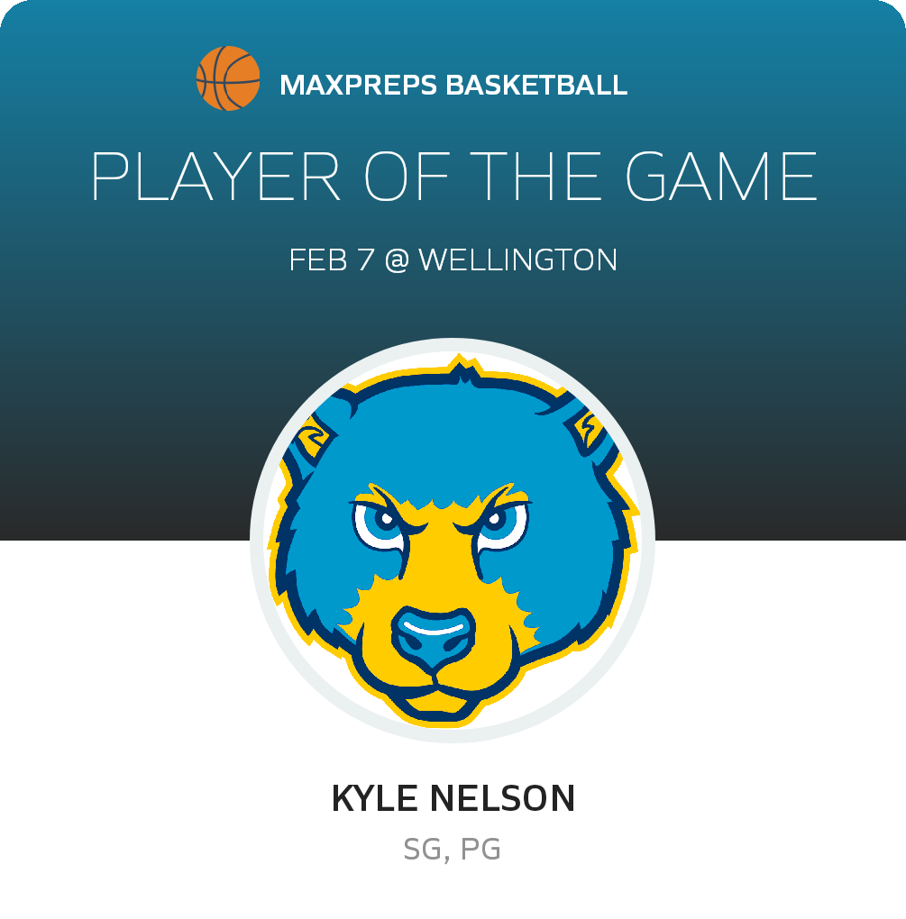 #0 Kyle Nelson Player of the Game badge
