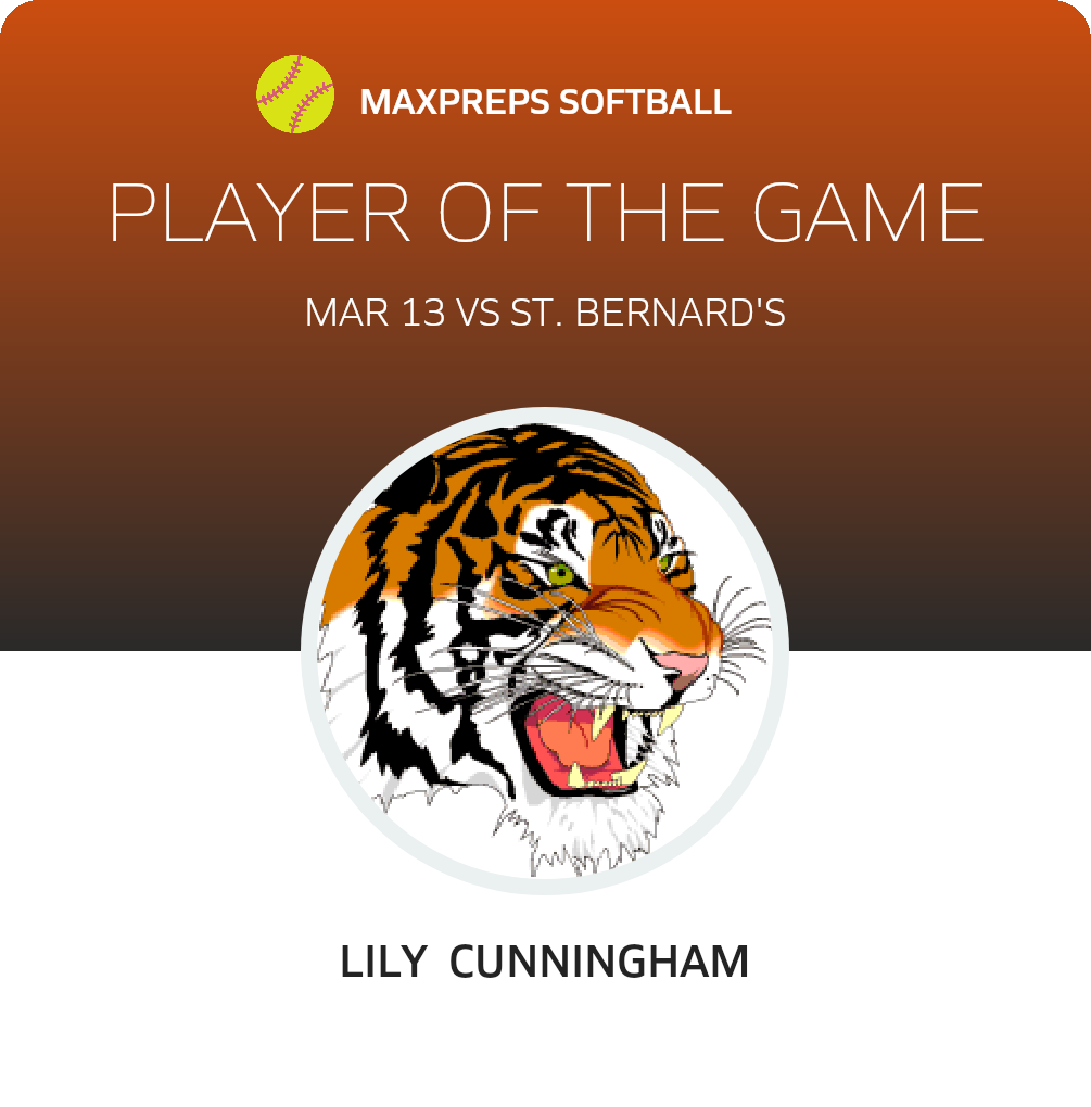 #5 Lily  Cunningham Player of the Game badge