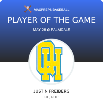 #27 Justin Freiberg Player of the Game badge