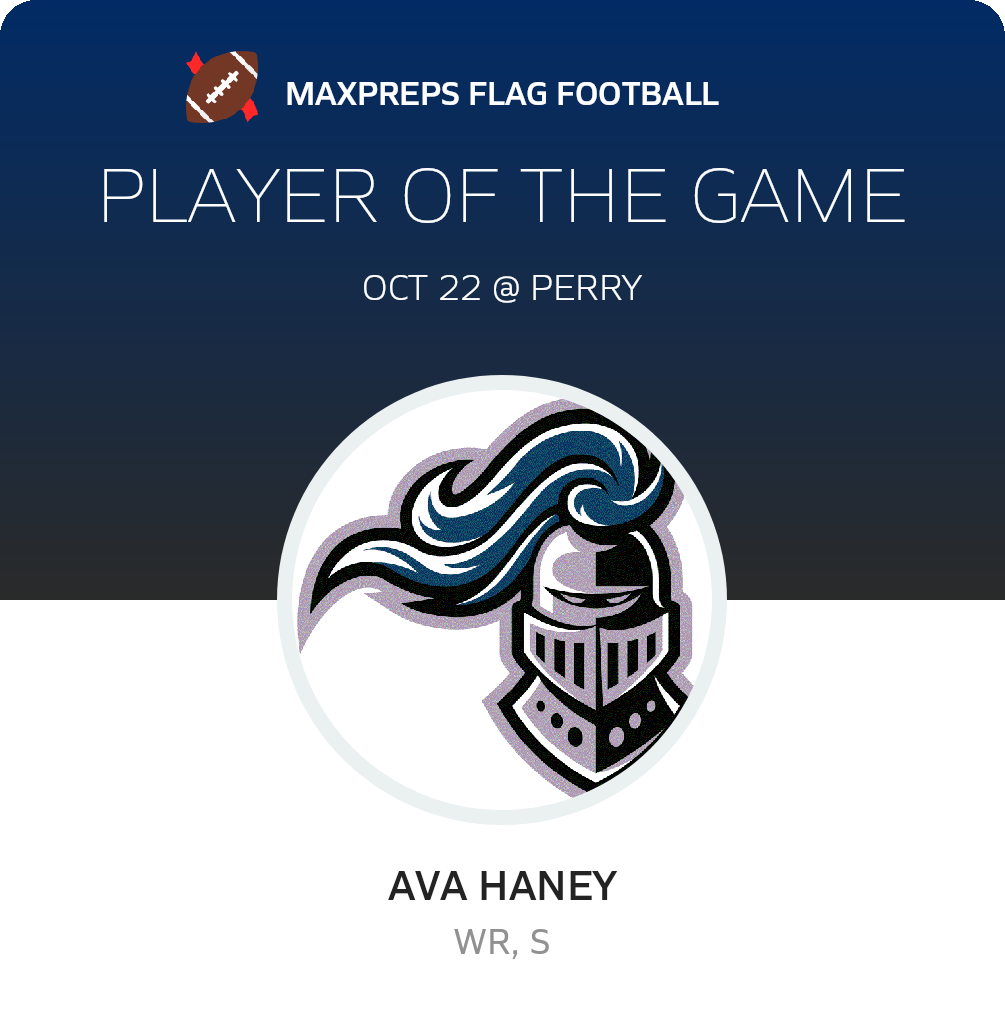 #23 Ava Haney Player of the Game badge