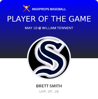 #26 Brett Smith Player of the Game badge
