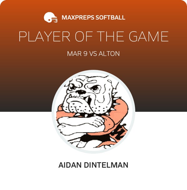 #25 Aidan Dintelman Player of the Game badge