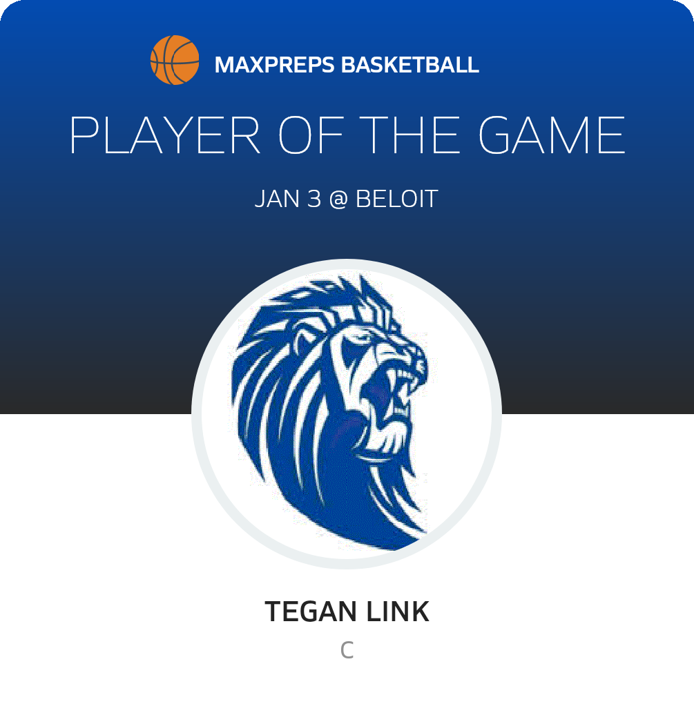 #10 Tegan Link Player of the Game badge