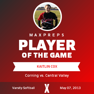 #1 Kaitlin Cox Player of the Game badge