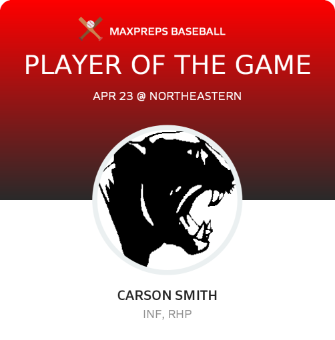 #4 Carson Smith Player of the Game badge
