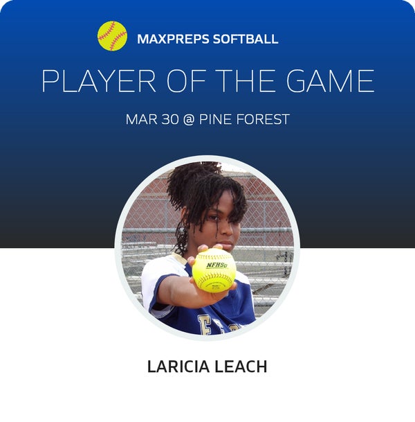 #13 LaRicia Leach Player of the Game badge
