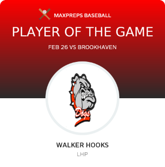#19 Walker Hooks Player of the Game badge