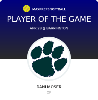 #26 Dani Moser Player of the Game badge