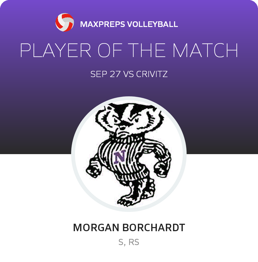 #13 Morgan Borchardt Player of the Game badge