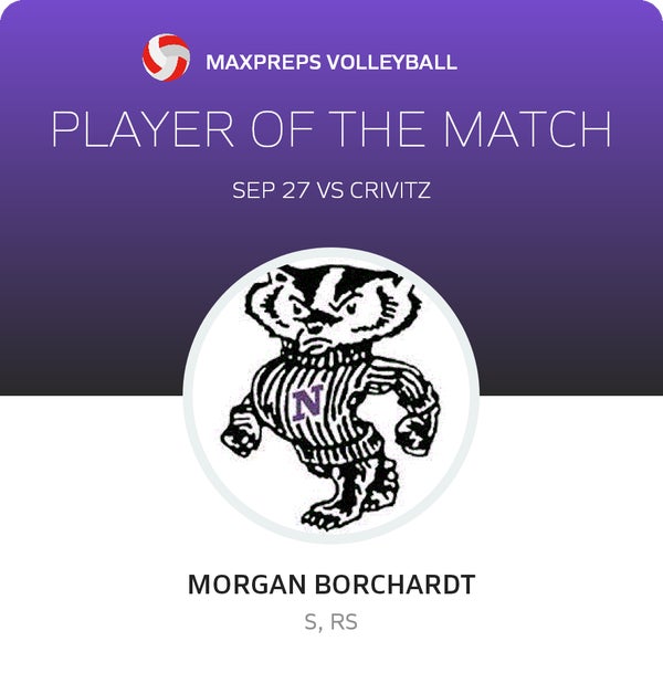 #13 Morgan Borchardt Player of the Game badge