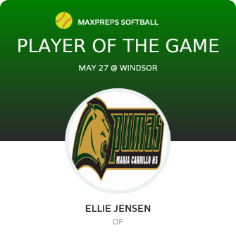 #7 Ellie Jensen Player of the Game badge