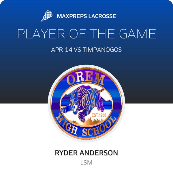 #7 Ryder Anderson Player of the Game badge