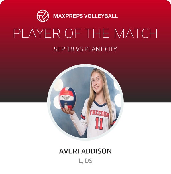 #11 Averi Addison Player of the Game badge