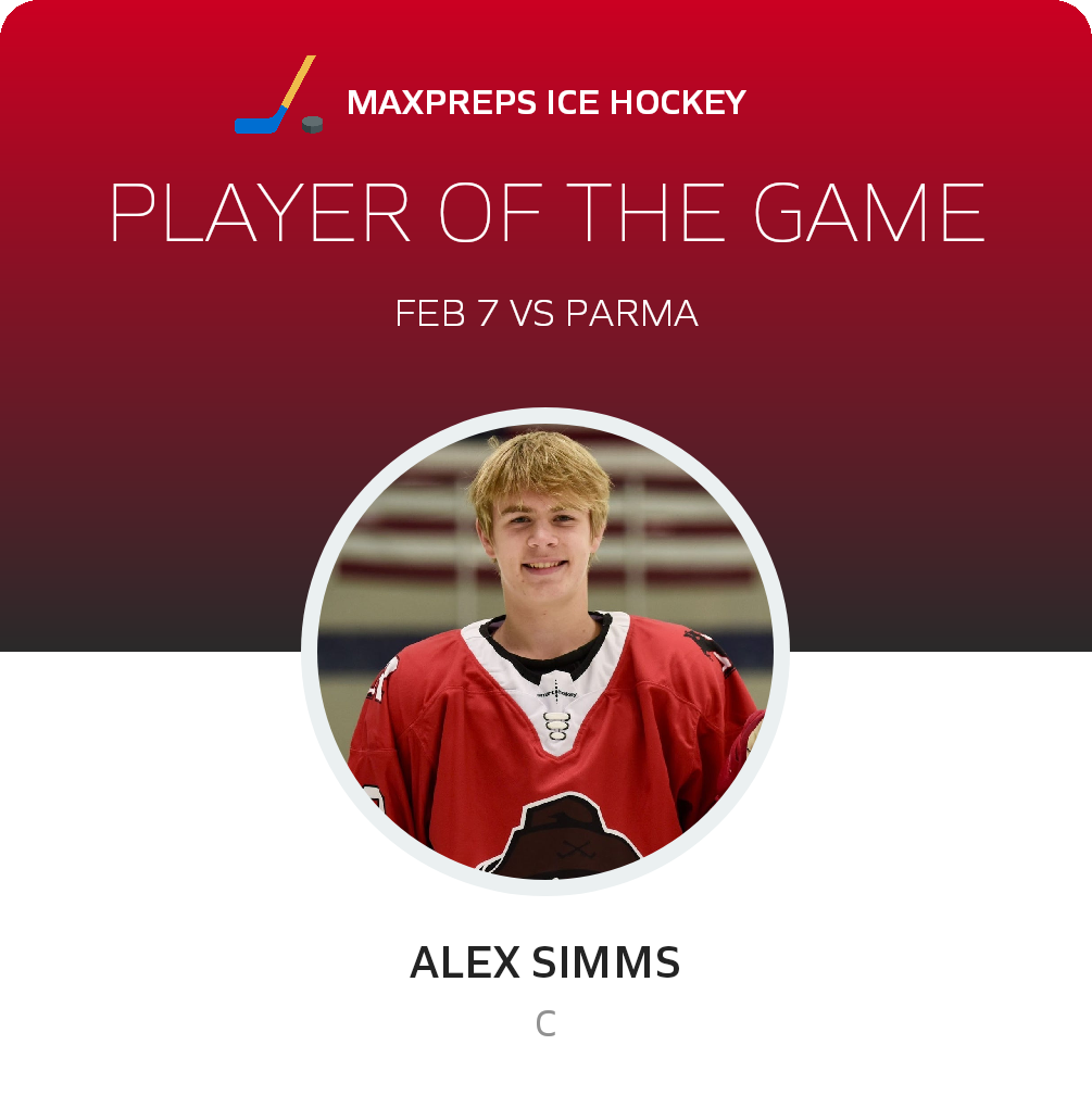 Alex Simms' Roosevelt High School Icehockey Stats