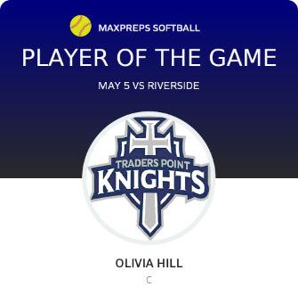 #10 Olivia Hill Player of the Game badge