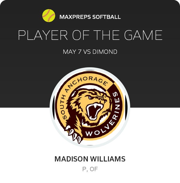 #6 Madison Williams Player of the Game badge