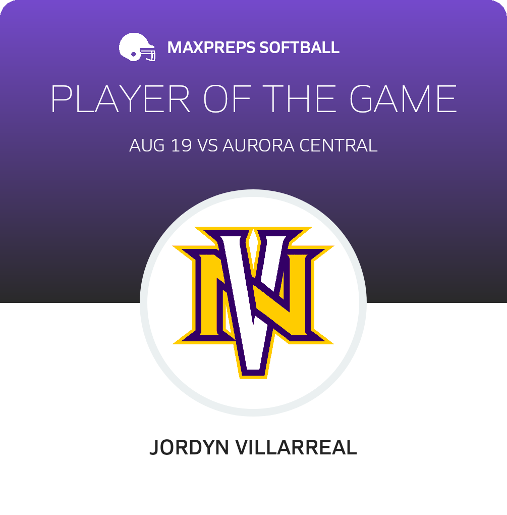 #23 Jordyn Villarreal Player of the Game badge