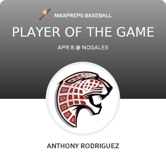 #3 Anthony Rodriguez Player of the Game badge