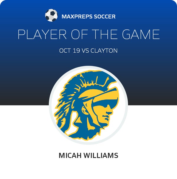 #16 Micah Williams Player of the Game badge