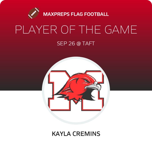 #15 Kayla Cremins Player of the Game badge