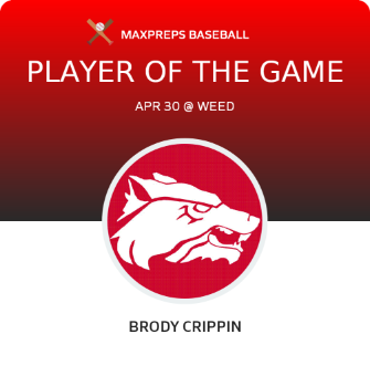 #3 Brody Crippin Player of the Game badge