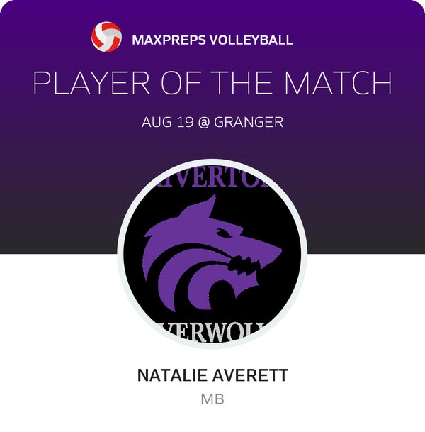 #8 Natalie Averett Player of the Game badge