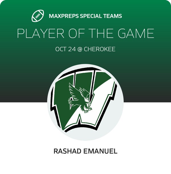 #45 Rashad Emanuel Player of the Game badge