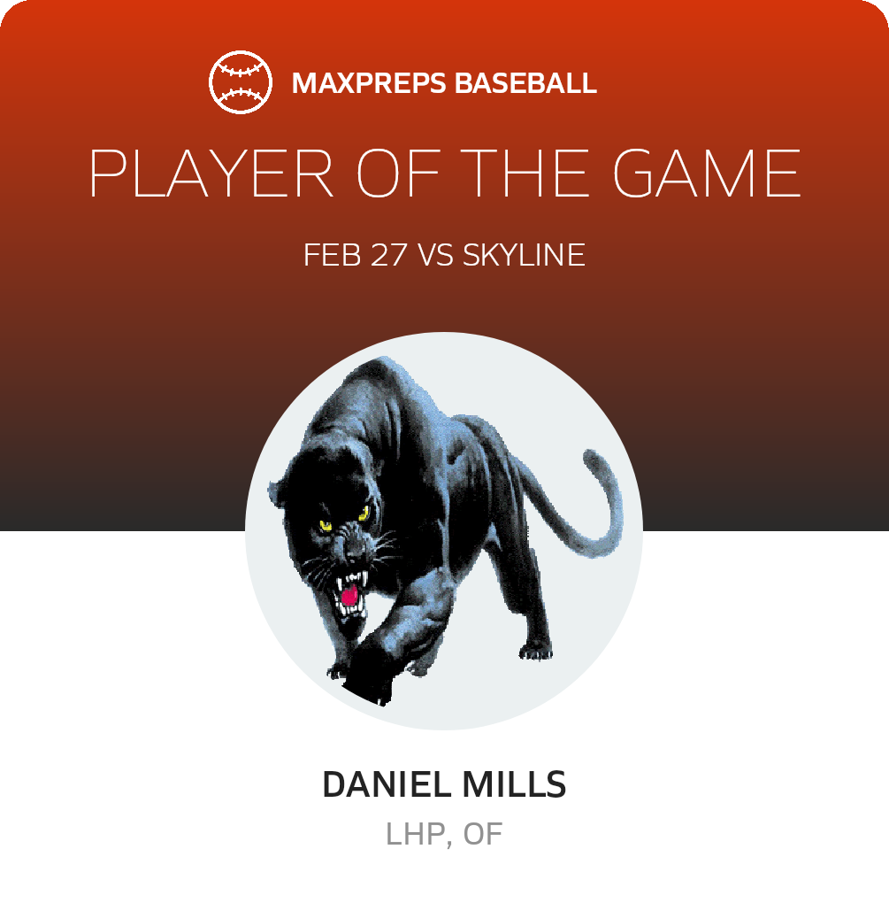 #1 Daniel Mills Player of the Game badge
