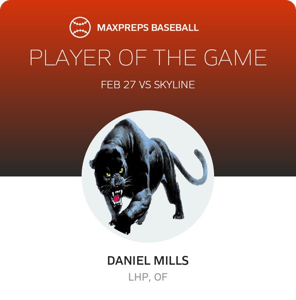 #1 Daniel Mills Player of the Game badge