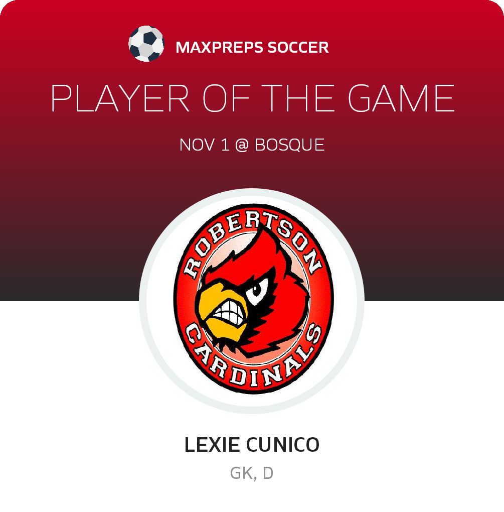 #13 Lexie Cunico Player of the Game badge